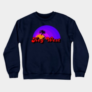Key West Retro Sunset Crewneck Sweatshirt